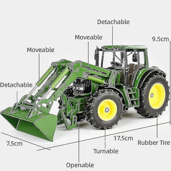 Frontlastare Traktor Siku 3652 Leksaksbil För Barn 1/32 Jordbruksmodell Lastbil Diecast Teknik Miniatyrgåva Pojkar