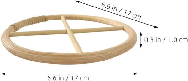 Bambu vindspel del ram ring för DIY hantverk ihålig topp bambu ram