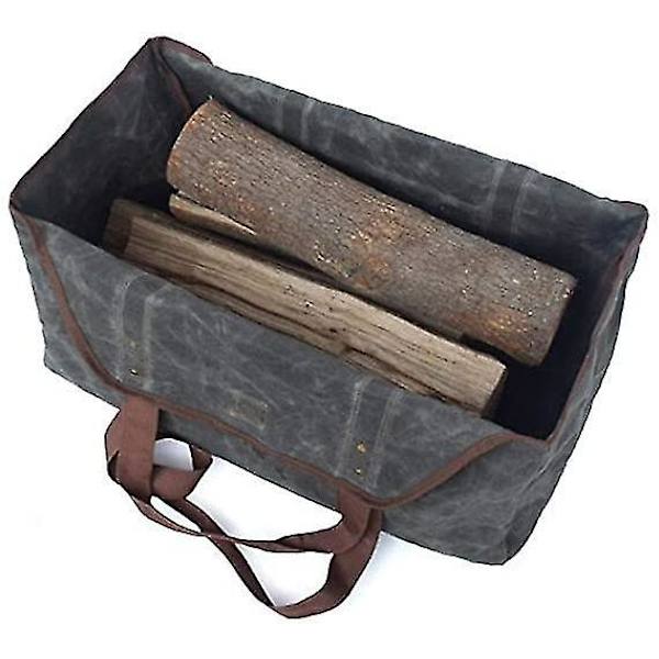 Indendørs Canvas Log Tote Bag Bærer Pejs Brændeholdere