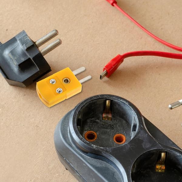6 st K-typ termoelementadapter hane- och honkontakter termoelementkabelanslutningssats