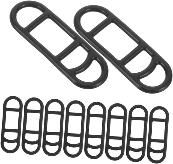 20 stk. sykkellampestropper, fleksible silikonfestebånd for LED-front- og baklykter