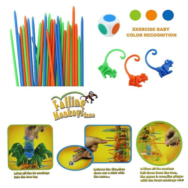 Förälder Barn Interaktion Spel Falling Monkeys Barn Pedagogiska leksaker