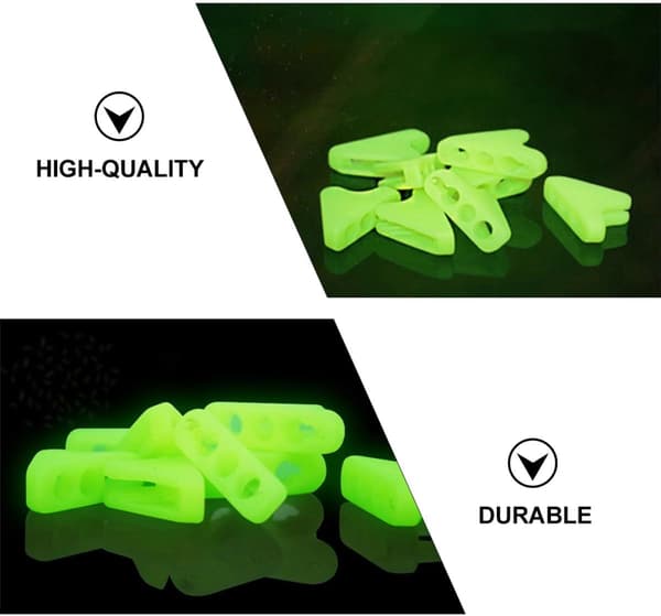 40 st fluorescerande triangulära tältrepspännen, natt säkerhetsvindrepsklämmor