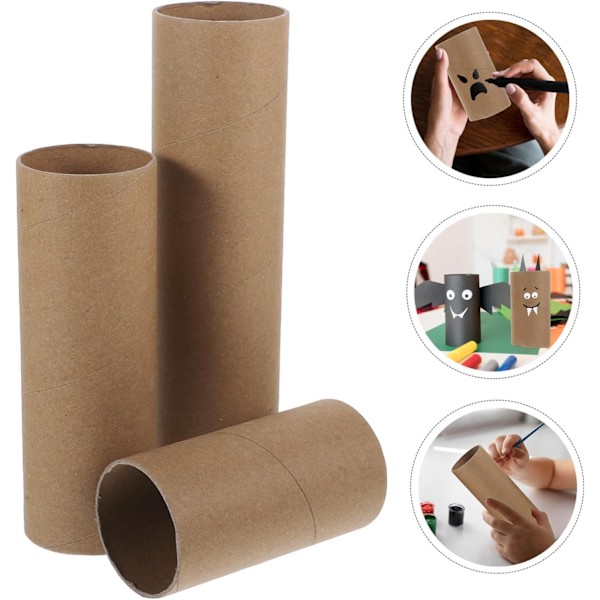 Pysselrör Cylinder 18st Pappersrör Vindspel Pysselrullar för Kreativa Projekt