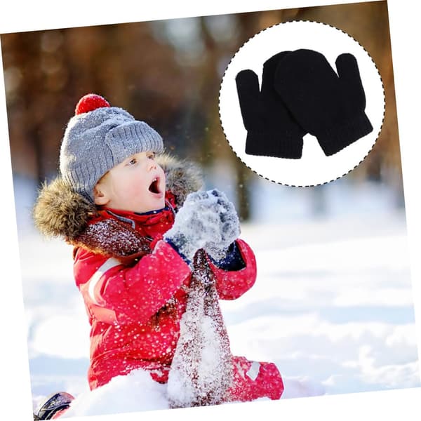 5 par strikkede hansker for gutter og jenter varme vinterhansker helfinger votter unisex for gutter og jenter vinterbruk