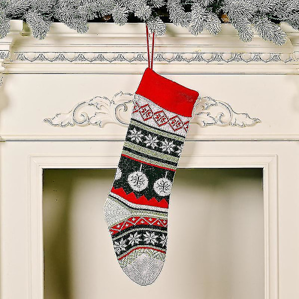 Julklappssäckar Broderimönster Hängande Stil