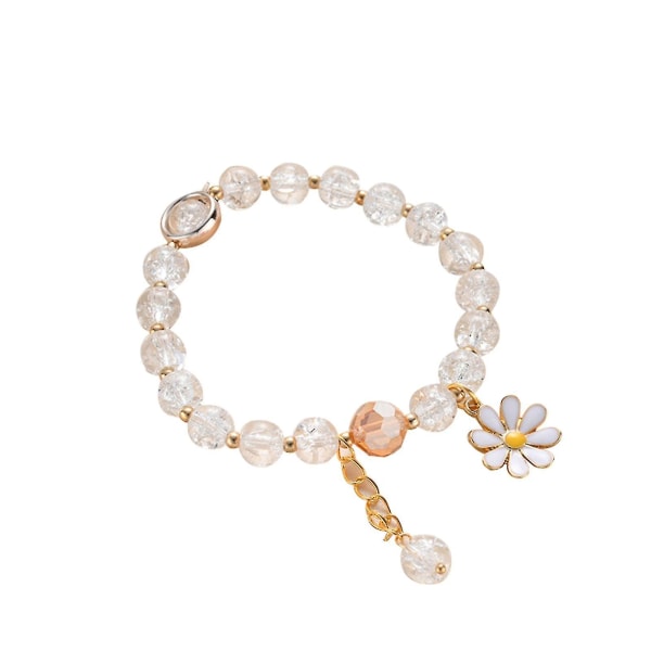 Armbånd med solsikke små tusenfryd imitert glass smykker gaver til jenter