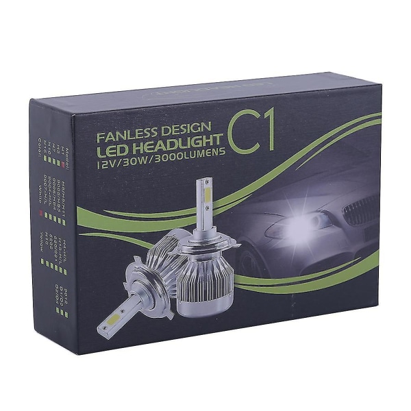 2 stk Bil Frontlys COB LED Brikker Frontlys Pærer