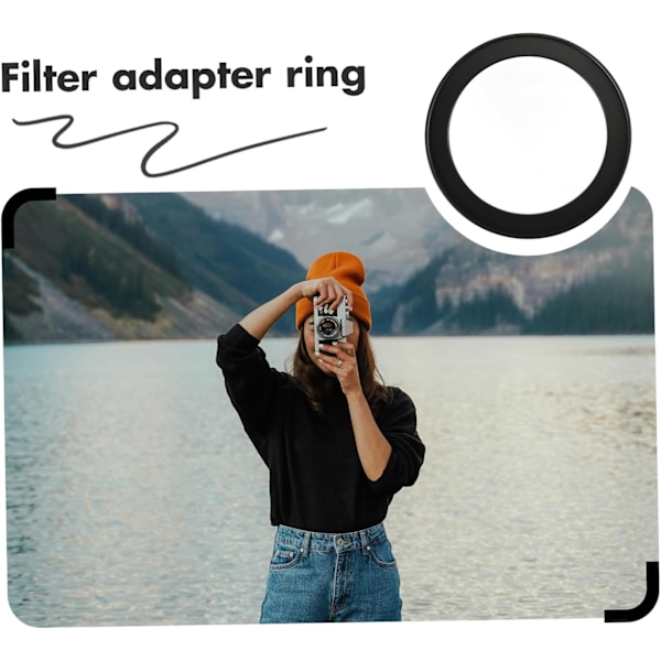 67mm-82mm Step-up Ring Filter Adapter til Kameraobjektiv UV Filter Ring til SLR