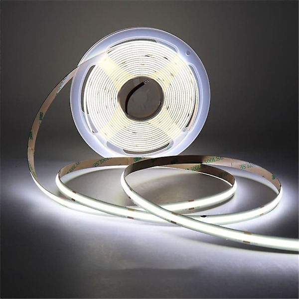 10m Flexibel LED COB Strip Ljuslist Varm Kallt Vit