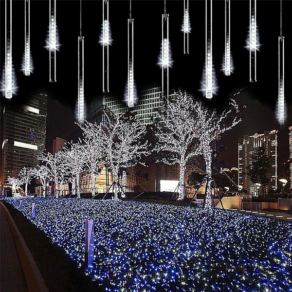 Led-sadevalo 30 cm 8 Putkea 144 Led-valoa Jääpuikko Lumi
