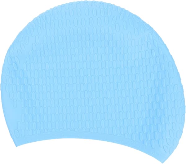 Vanntett svømmehette i stor størrelse i silikon med dråpedesign, elastisk unisex svømmehette