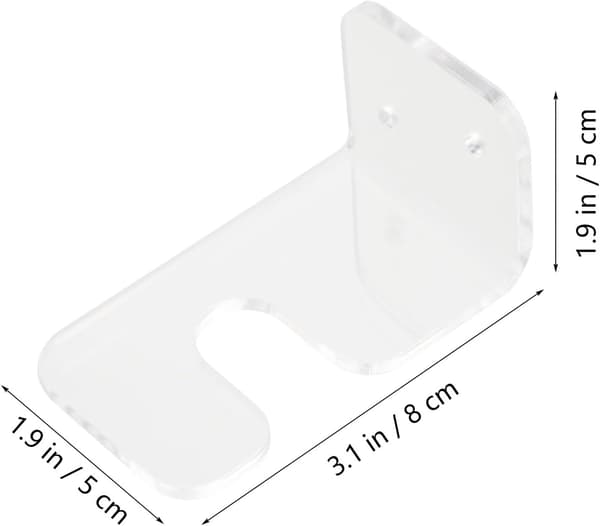 1 par akryl gitar veggstativ gitar displayholder plassbesparende solid for bass veggmontering 8x5x5cm