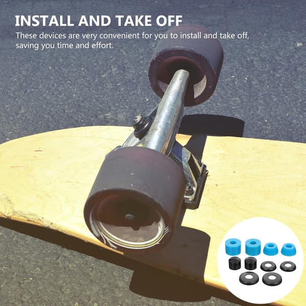 Skateboard støtsikre puter 4 stk støtdemperputer sett kompakt design for skateboardtilbehør