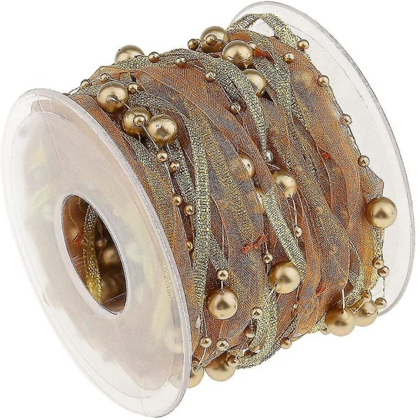 10 Meter Perlebånd Bånd Perleguirlande Gavebånd Decobånd med perler