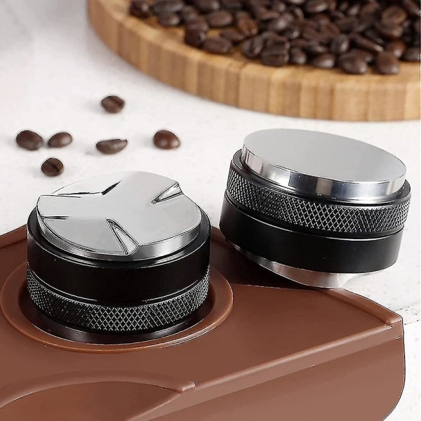 53mm Coffee Tamper And 54mm Dosing Funnel Set, Dual Head Coffee Leveler Fits Adjustable Depth Espre (haoyi-yuhao