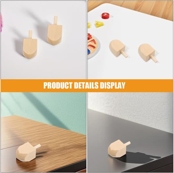 10 st träsnurror Hanukkah DIY tomma trädreidlar