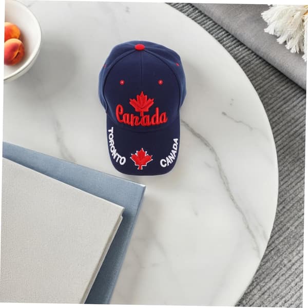 Canada Flagg Brodert Baseballcaps Unisex Justerbar Solhatt med Lønneblad