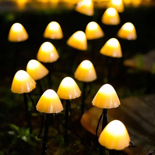 Solar String Lights Garden Led Mushroom Vanntett 5m-20leds