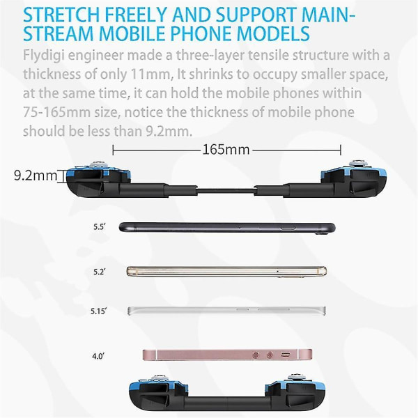 Bluetooth trådløs spilcontroller Anti-slip joystick