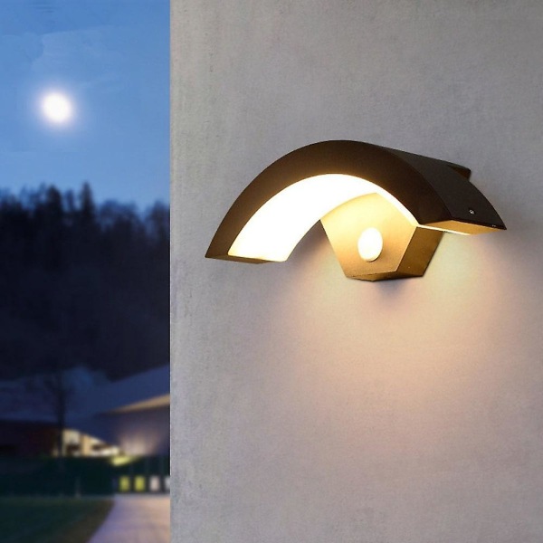 Enkel Led utomhus Vägglampa Vattentät Innergårdslampa Creative