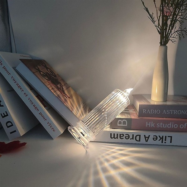 2 stk Elektroniske Lys Diamantformet Lampe Retro Sengelampe
