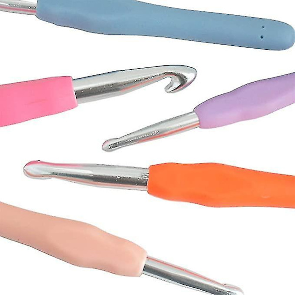 Set med 5 Virknålar 6,5 mm Mjuka Grepp Metallnålar