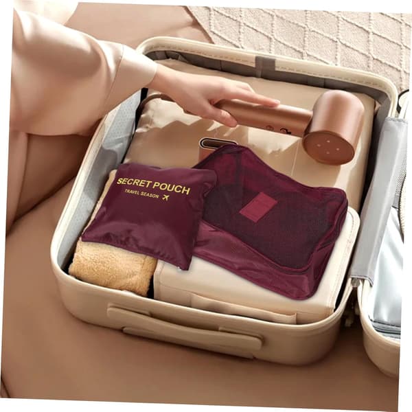 7 st Reseförvaringsväskor Organizer Set med Packkuber för Kläder Bagage Resväska