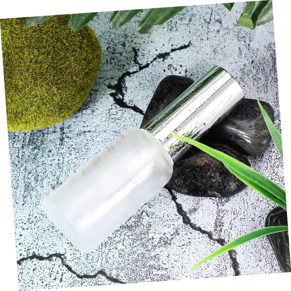 9st matta polerade glasflaskor pump för eterisk olja parfym underförpackning