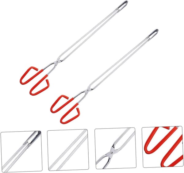 2 stk. ergonomisk design affaldstænger kraftig rustfrit stål til husholdningsgrill