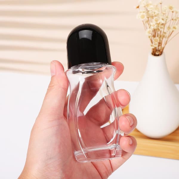 Glasflaskor med rullkula 2 st 50 ml påfyllningsbara resebehållare för parfym och eteriska oljor