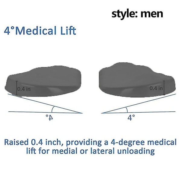 Ortopædiske indlægssåler mænd og kvinder, højdeforøgende skopude til korrigerende pronation, supination | Fyndiq