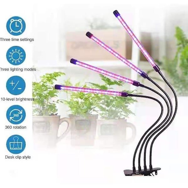 Led Vekstlys Dimmbare 10w 20w 30w Skrivebordsplanter