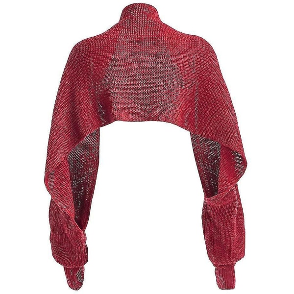 1 stykke strikket sjal skjerf med lange ermer Unisex Cape genser wrap fc6e  | Fyndiq