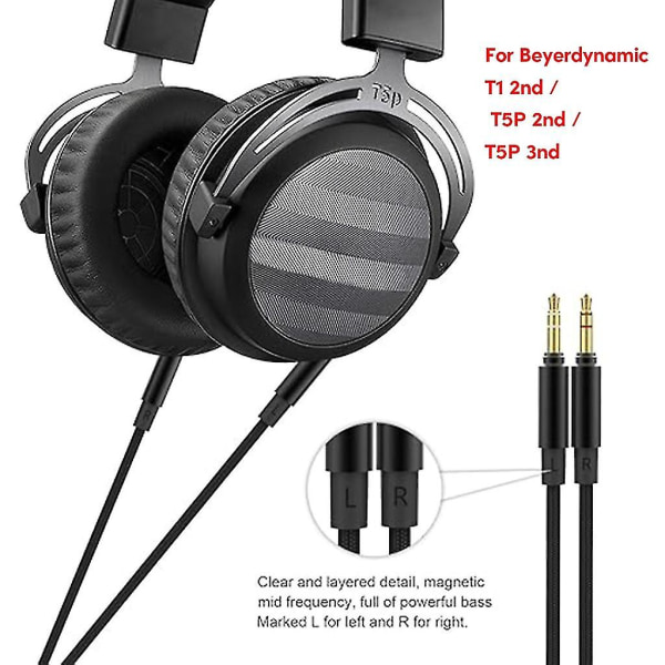 Convenient Replacement Cable For T1 2nd/t5p 2nd/t5p 3nd Headphones Wire