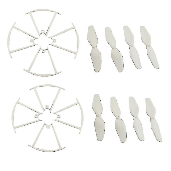 8 par bladbeskyttende deksler + propeller for Syma X20 X20w RC dronedeler