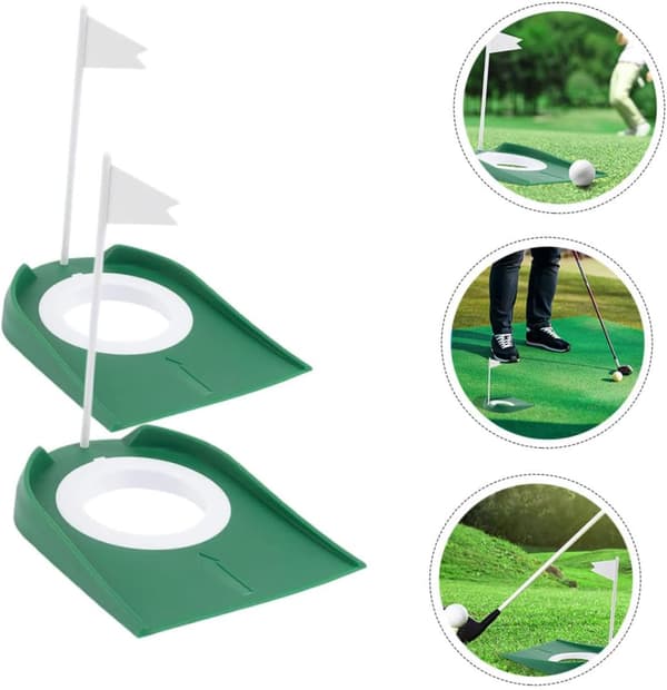 2 st plastputtkopp golf träningshjälp bärbar putthålsövningskopp