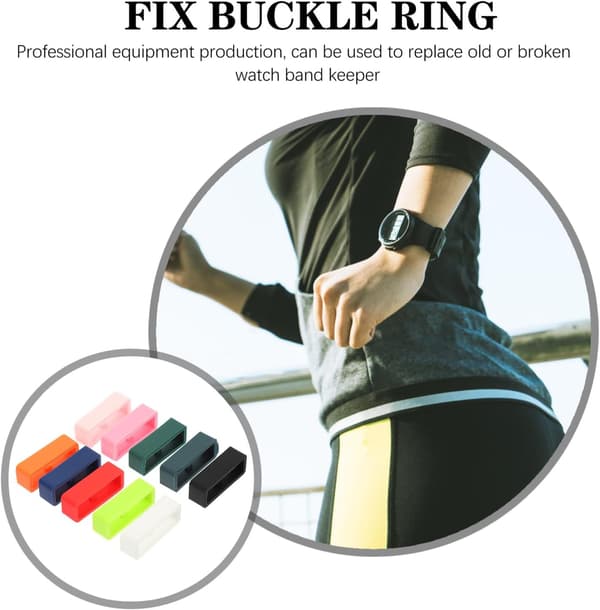 25 st silikonringrem för klockarmband, ögla, klockarmbandsfästögla, gliddesign