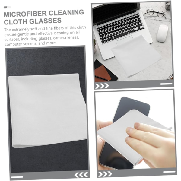 Mikrofiber Klud til Rensning af Linser 6 stk. Sæt Brillerenser Poleringsklud