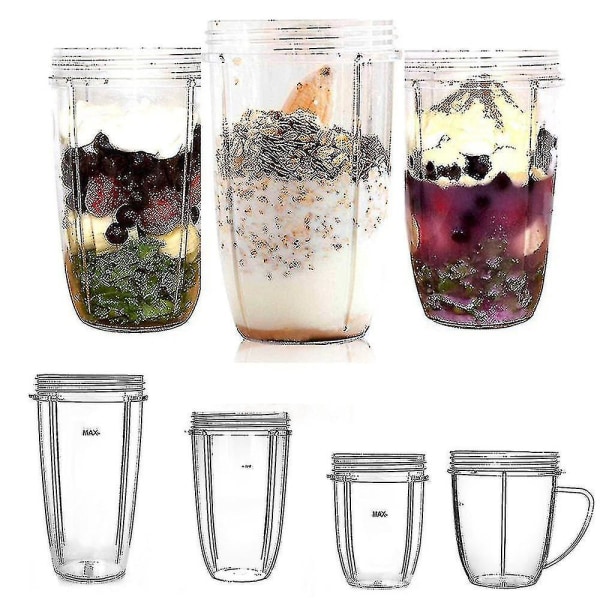 18/24/32 oz ersättningskoppar för Nutribullet 600w 900w ersättningstillbehör för blender 32OZ