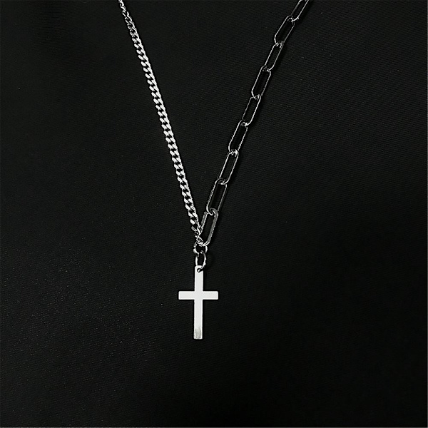 Ristiristiketju Kaulakoru Pitkä Versio Retro Cool Hip Hop Ommeltu Solisluuhun