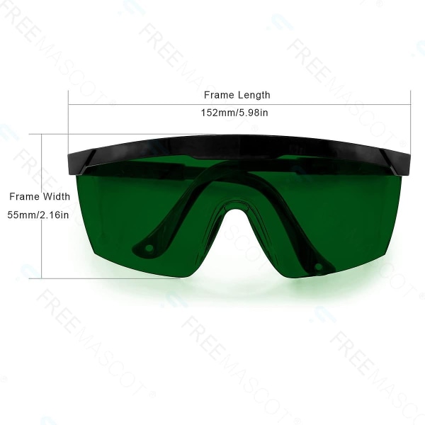 Laser sikkerhedsbriller til laser hårfjerning behandling og laser skønhedsoperatør øjenbeskyttelse med etui (grøn)
