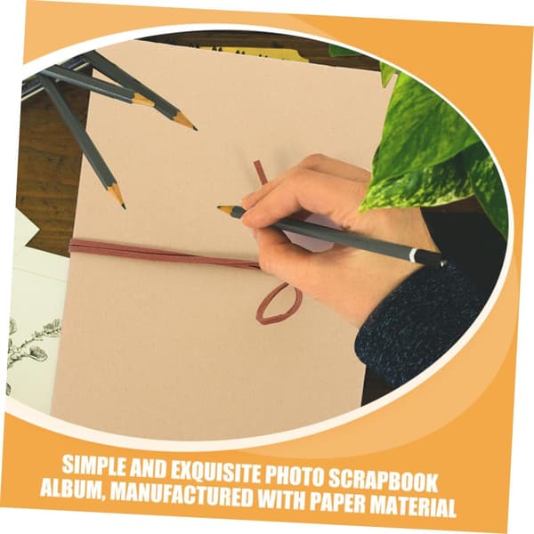 DIY Harmonika Foldbart Fotoalbum Sorte Indersider 5-Tommer Scrapbog