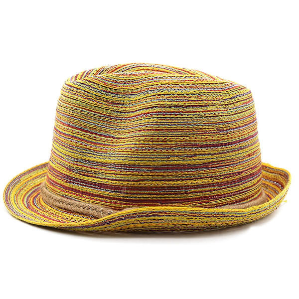 Halm Jazz Hat Boho Halm Strandhatte Boho Halmhat Sød Stribet Sommerkasket