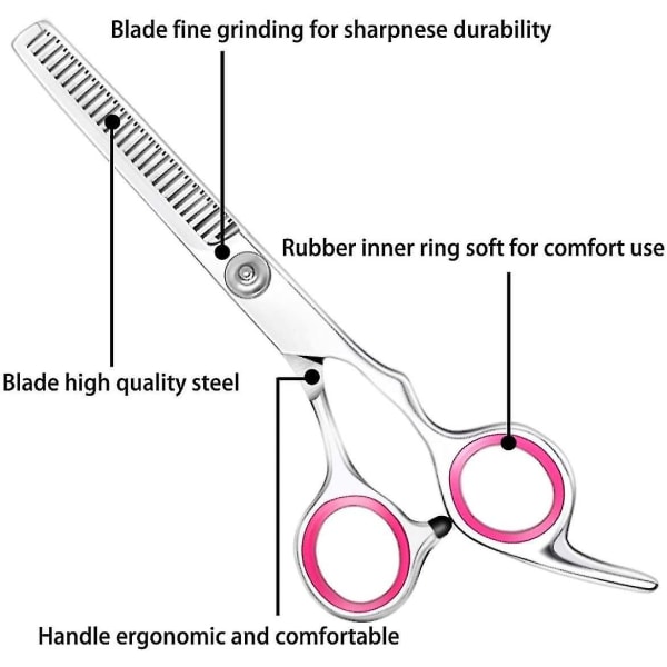 Hårklippesaks Sæt Saks Tynding Razor Kam Kappe