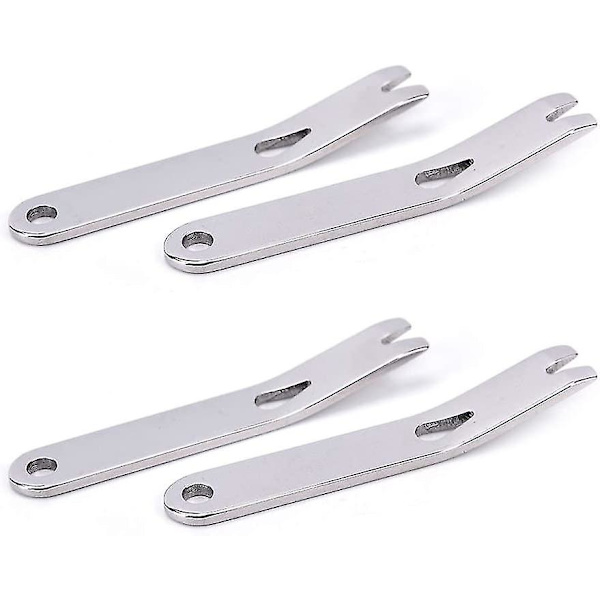 Mini Crank Crowbar Multiverktyg Fickkniv Nyckelring Överlevnadsskrapa Silver 4 st
