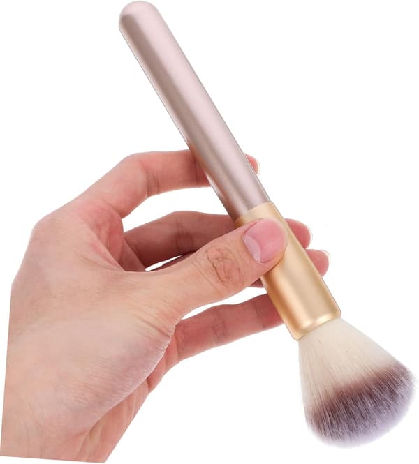 Makeupbørste til highlighter, blush, multifunktionel pudder, makeup, kvinde, vifteformede børster til ansigtet