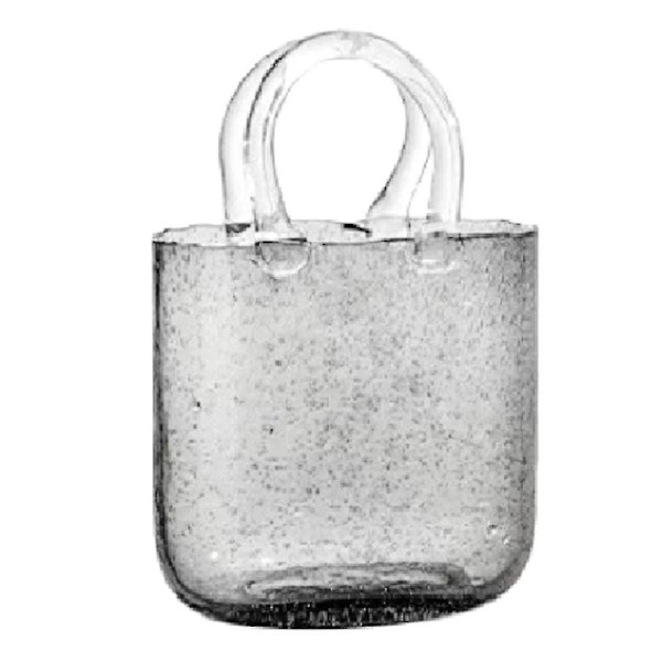 Nordisk Glas Fiskekum Glas Vase Transparent Taske Hydroponisk Blomsterarrangement Vase Borddekoration Håndtaske Glas Vase