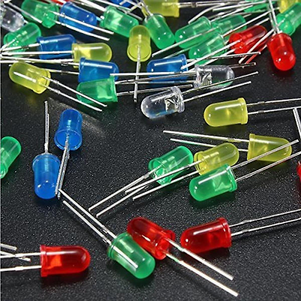 200 st 5mm LED-dioder 5 färger Elektronikkomponenter Runda