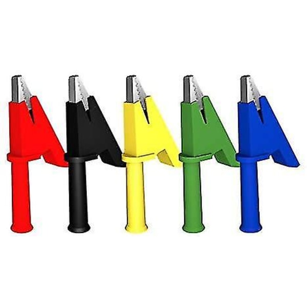 Metallkrokodilleklemmer 20A 4mm Bananplugg Testledning